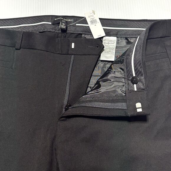 Banana Republic Sloan Pants Women's Black Chino Straight Leg Size 16 NWT - Picture 4 of 10